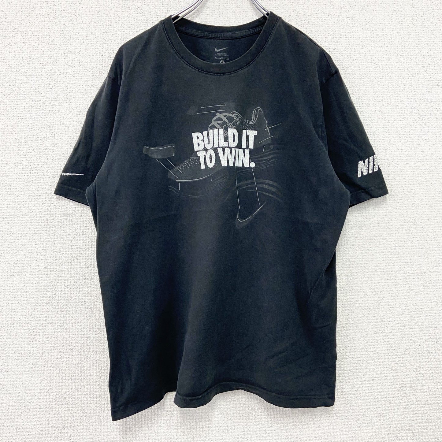 NIKE　ナイキ　半袖プリントTシャツ　スウッシュ　黒　ブラック　XLサイズ