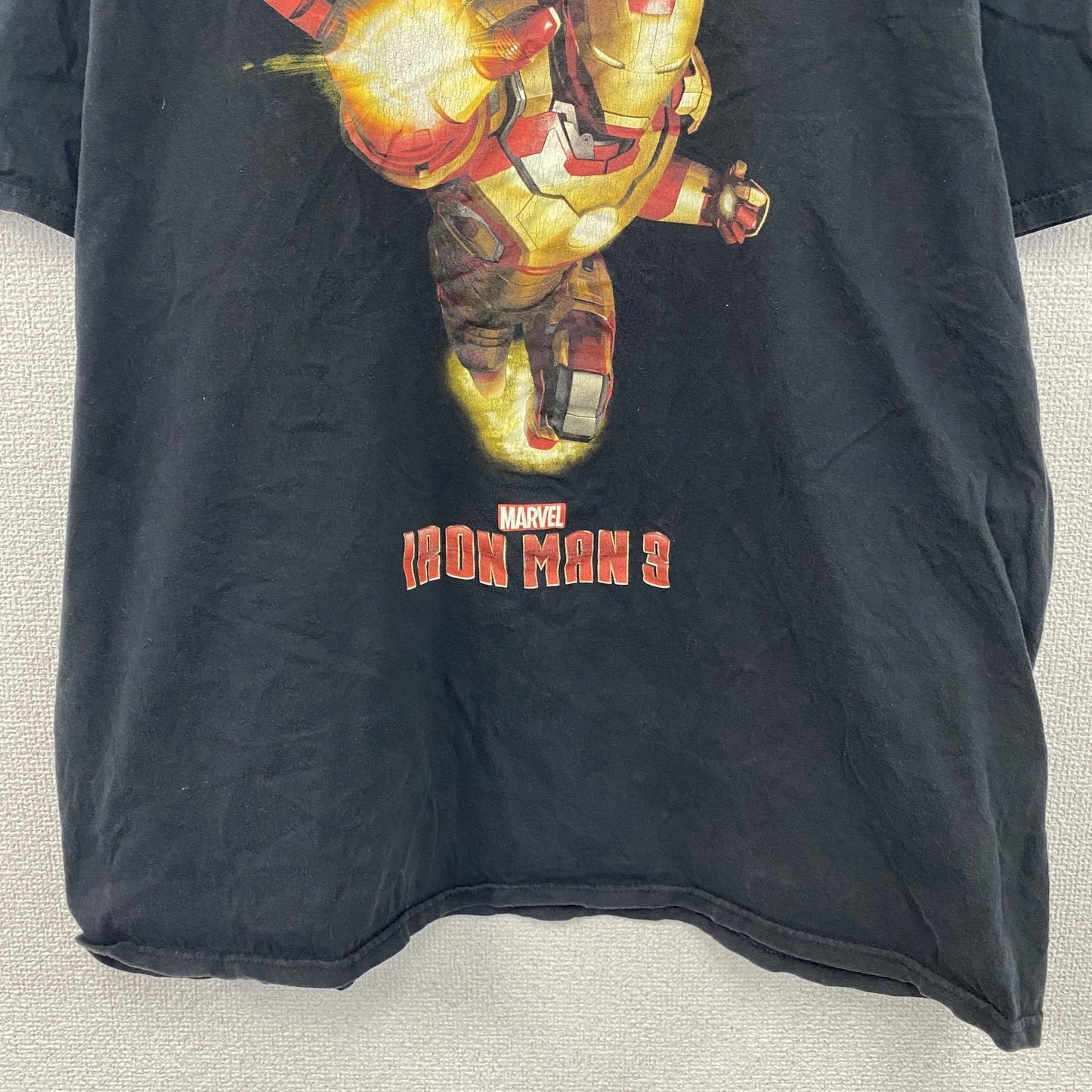 GILDAN　MARVEL　マーベル　IRON MAN 3　アイアンマン　半袖シャツ　黒　ブラック　XLサイズ