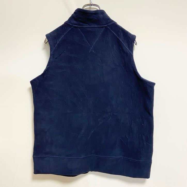 古着 used　TOMMY HILFIGER トミーヒルフィガー　フリースベスト　紺 ワンポイントロゴ刺繡　Lサイズ