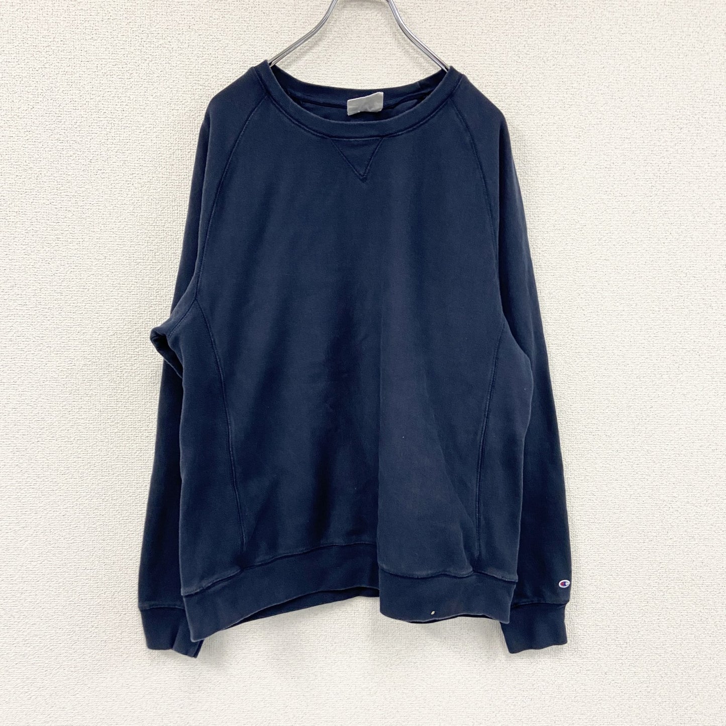 Champion　チャンピオン　リバースウィーブ　スウェット/トレーナー　目無し　前V　ラグランスリーブ　現行　ネイビー　2XLサイズ