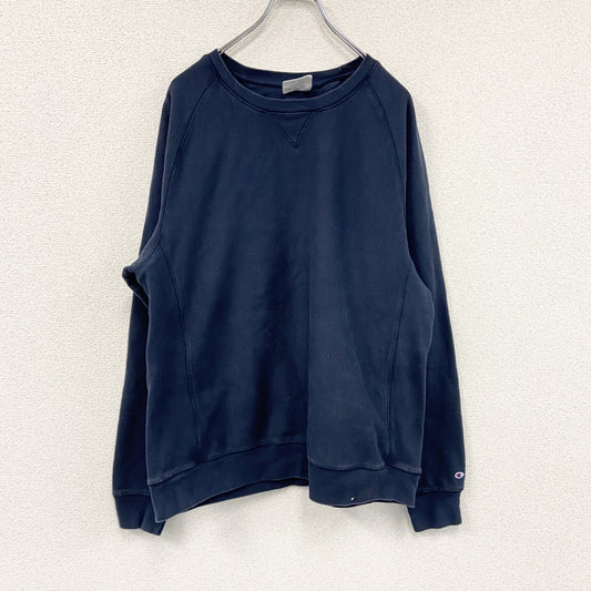 Champion　チャンピオン　リバースウィーブ　スウェット/トレーナー　目無し　前V　ラグランスリーブ　現行　ネイビー　2XLサイズ
