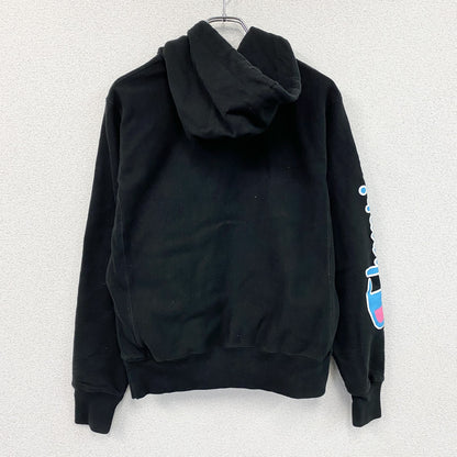 Champion　チャンピオン　リバースウィーブ　スウェットパーカー/フーディー　デカロゴ　黒　ブラック　Sサイズ