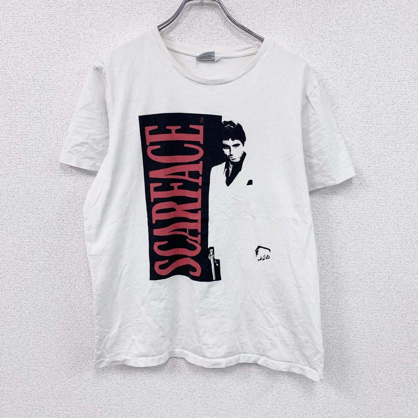 Scarface　スカーフェイス　アルパチーノ　半袖プリントTシャツ　ムービーT　白　ホワイト　Mサイズ