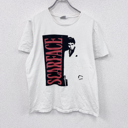 Scarface　スカーフェイス　アルパチーノ　半袖プリントTシャツ　ムービーT　白　ホワイト　Mサイズ