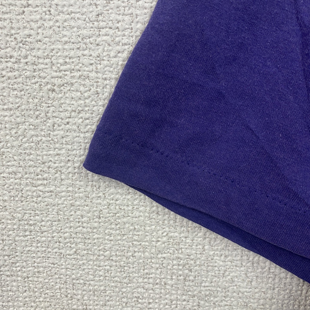 90s　Hanes　ヘインズ　半袖プリントTシャツ　シングルステッチ　ヴィンテージ　紫　パープル　XLサイズ