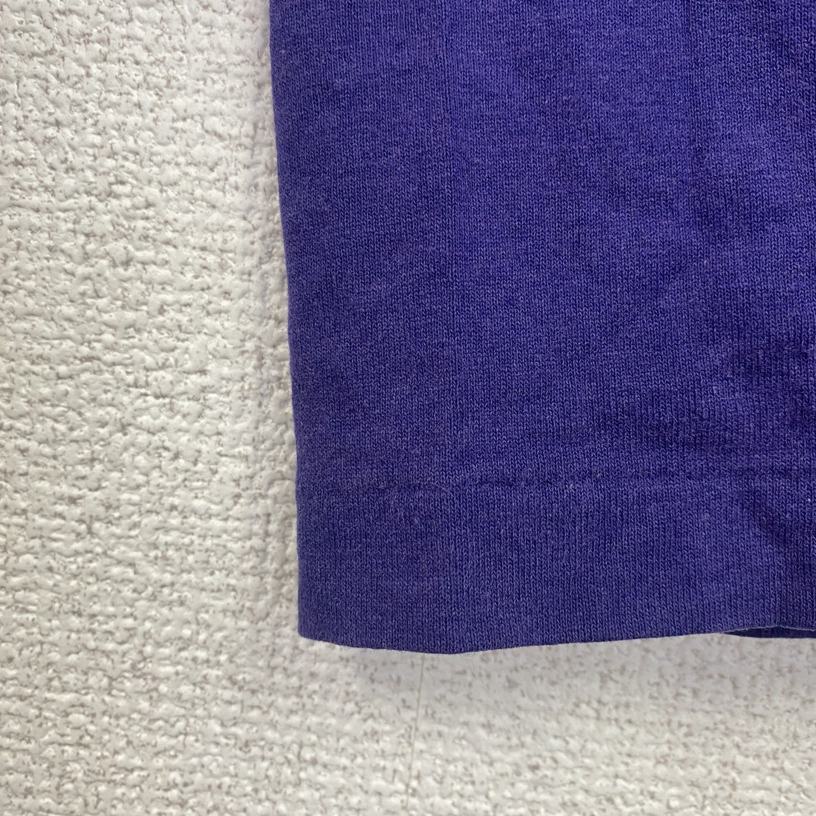 90s　Hanes　ヘインズ　半袖プリントTシャツ　シングルステッチ　ヴィンテージ　紫　パープル　XLサイズ