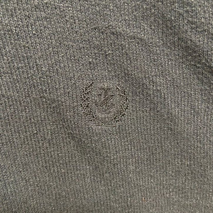 古着 used　IZOD アイゾッド　長袖Vネック薄手ニット　セーター　ワンポイント刺繍　黒　ビッグシルエット　2XLサイズ