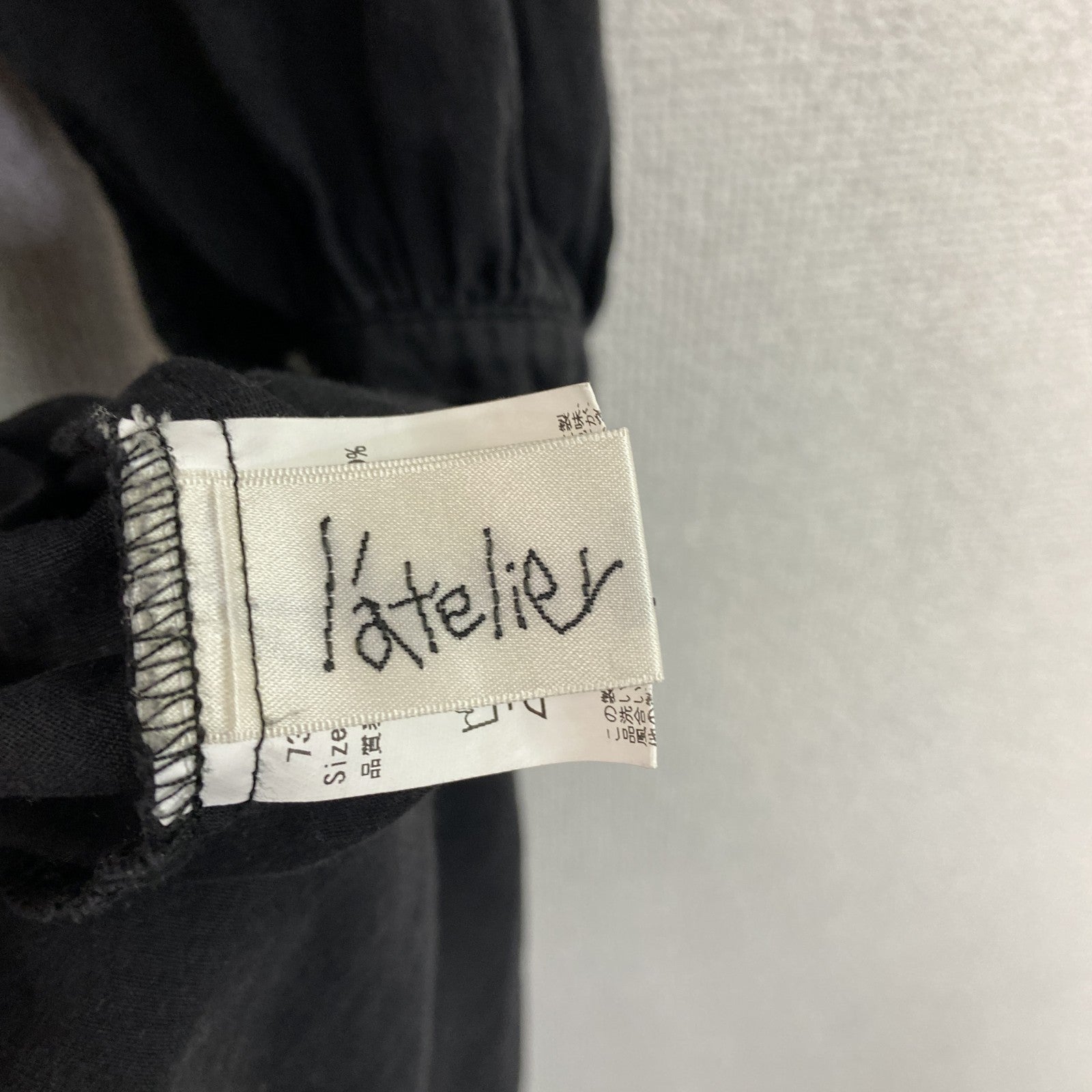 I'atelier du savon　アトリエドゥサボン　ワンピース　黒　ブラック　Fサイズ