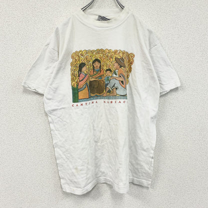 90s～　US BASIC　半袖プリントTシャツ　ヴィンテージ　白　ホワイト　Lサイズ