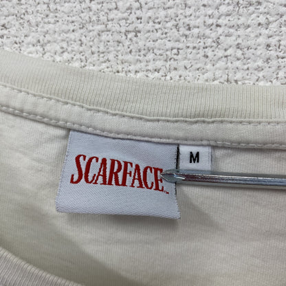Scarface　スカーフェイス　アルパチーノ　半袖プリントTシャツ　ムービーT　白　ホワイト　Mサイズ
