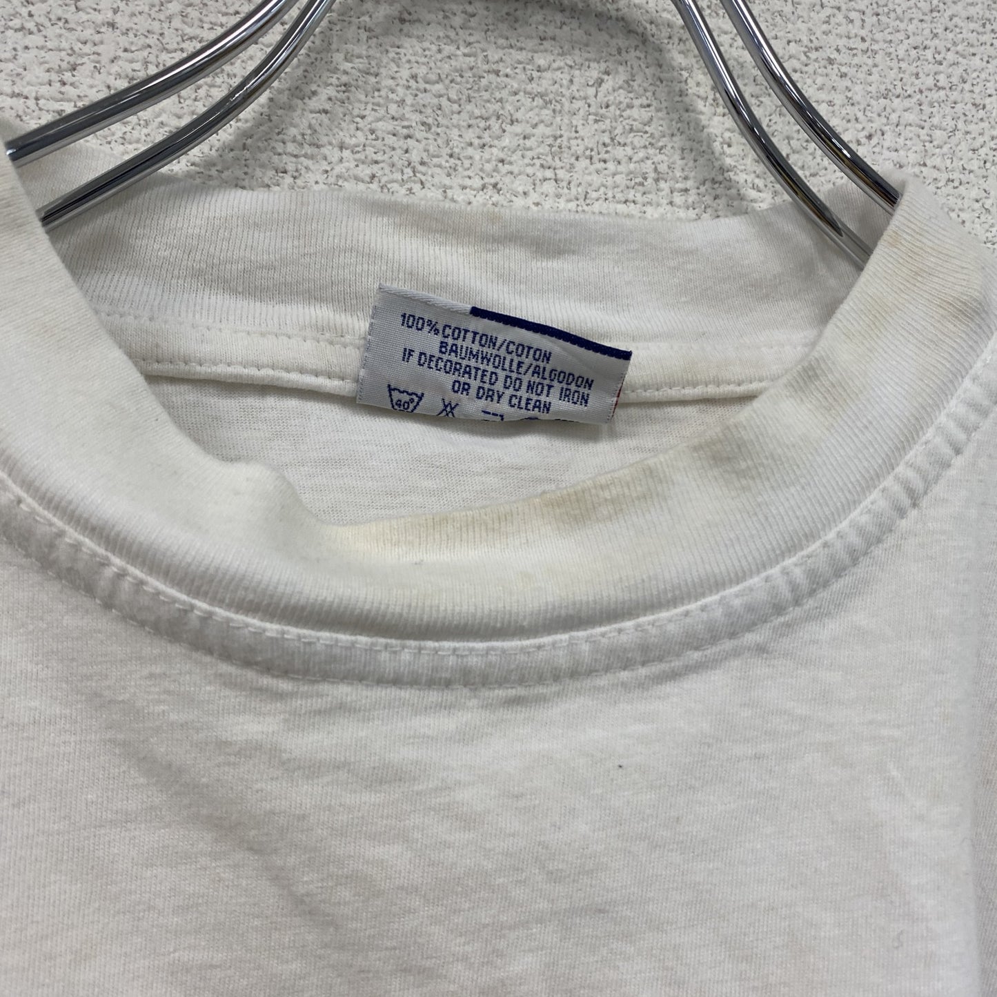 90s～　US BASIC　半袖プリントTシャツ　ヴィンテージ　白　ホワイト　Lサイズ