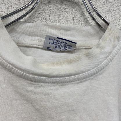90s～　US BASIC　半袖プリントTシャツ　ヴィンテージ　白　ホワイト　Lサイズ