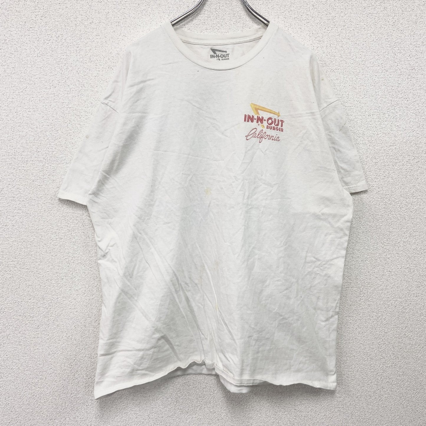IN N OUT BURGER　イネナウトバーガー　半袖プリントTシャツ　企業T　白　ホワイト　2XLサイズ