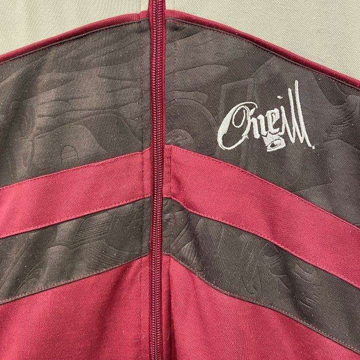 O'NeiLL　長袖トラックジャケット　フルジップジャージ　ワンポイントロゴ刺繍　赤　レッド　XLサイズ