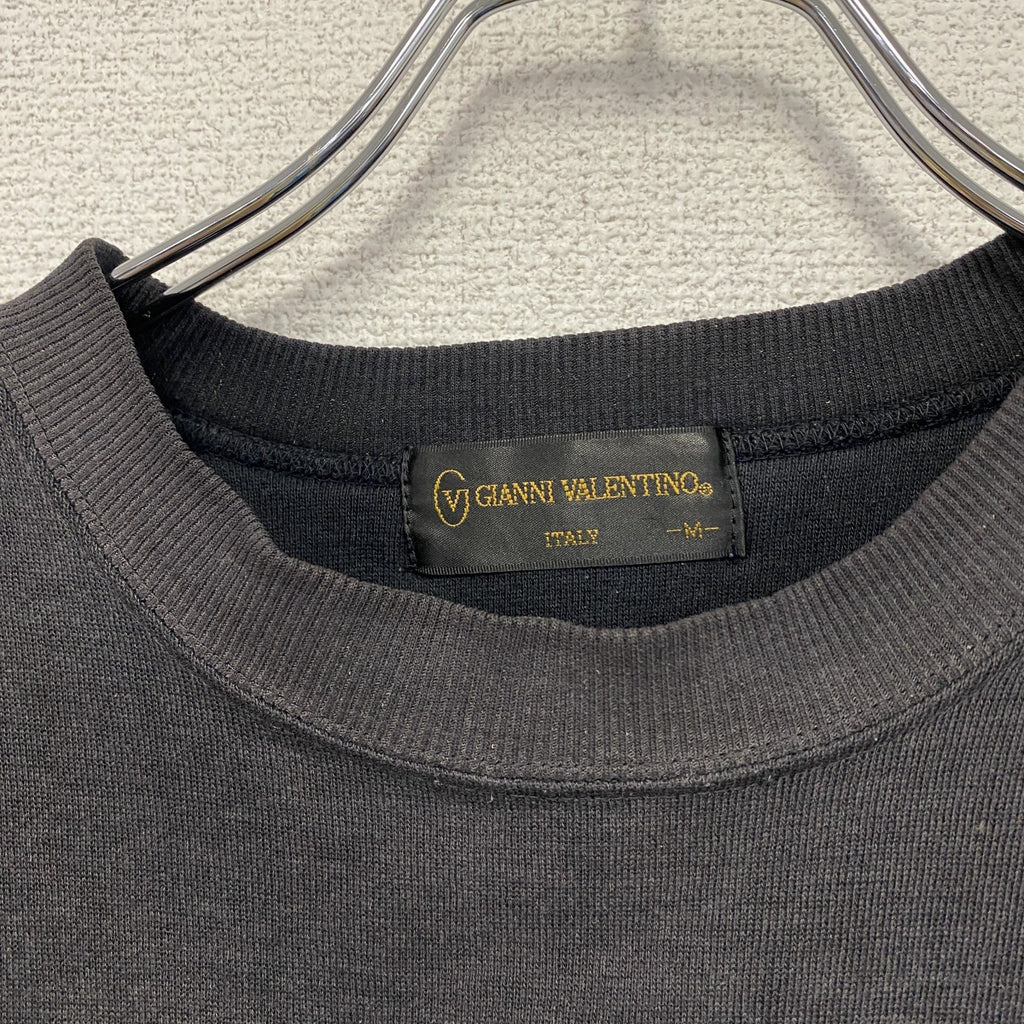 GIANNI VALENTINO　ジャンニ・ヴァレンティノ　スウェット/トレーナー　フェード　黒　ブラック　Mサイズ　
