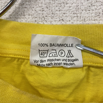 00s～　kikantisch　半袖プリントTシャツ 　PIZZA　ユーロヴィンテージ　黄色　イエロー　XLサイズ