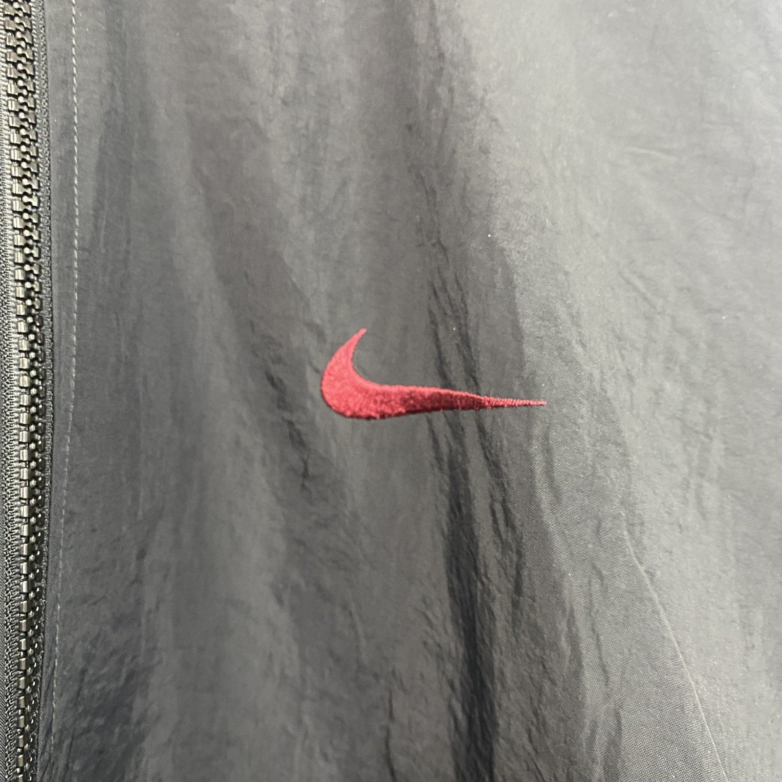 90s　NIKE　ナイキ　プルオーバーナイロンジャケット　ハーフジップ　ヴィンテージ　黒　ブラック　XLサイズ
