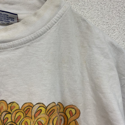 90s～　US BASIC　半袖プリントTシャツ　ヴィンテージ　白　ホワイト　Lサイズ