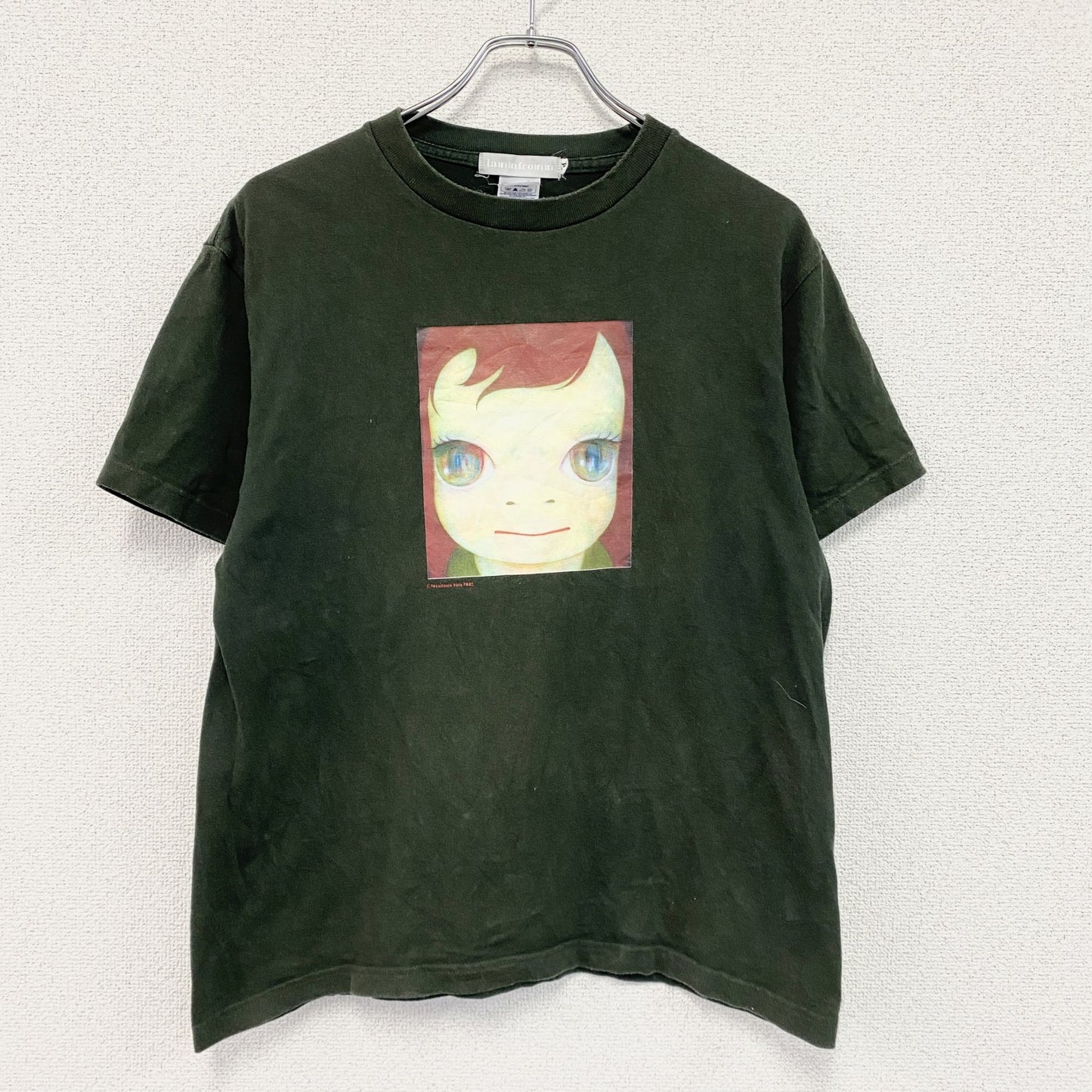 LAMMFROMM　奈良美智　ならよしもと　TIKI TIKI BAMBooooS　半袖プリントTシャツ　オリーブ　Mサイズ　