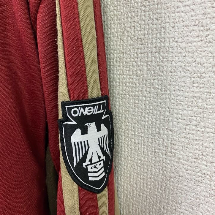 O'NeiLL　長袖トラックジャケット　フルジップジャージ　ワンポイントロゴ刺繍　赤　レッド　XLサイズ