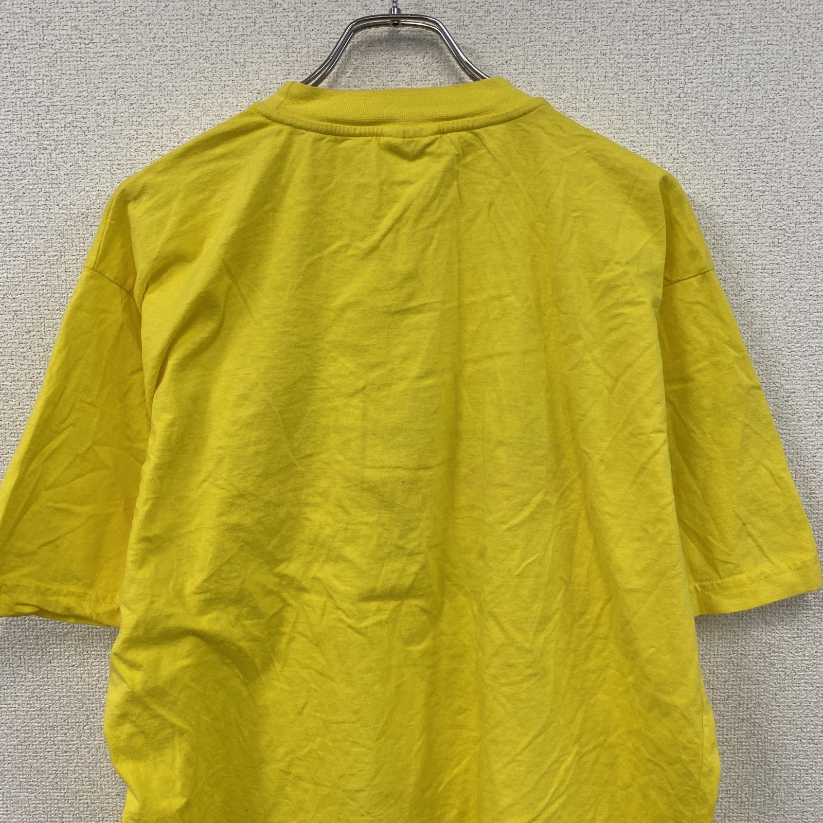 00s～　kikantisch　半袖プリントTシャツ 　PIZZA　ユーロヴィンテージ　黄色　イエロー　XLサイズ