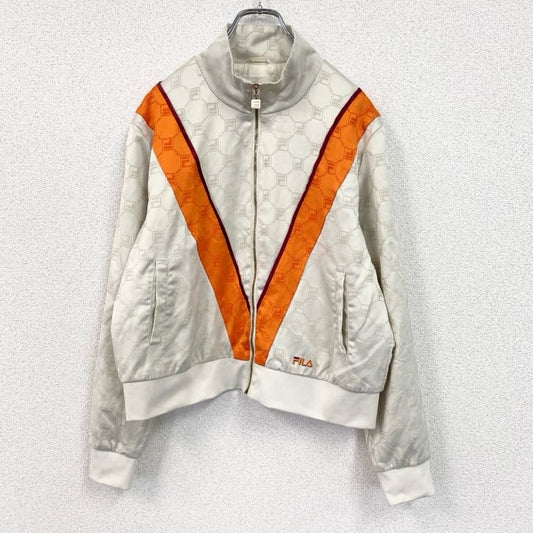 FILA　フィラ　長袖スウェット　フルジップ　ジャージ　白　ホワイト　Ｍサイズ
