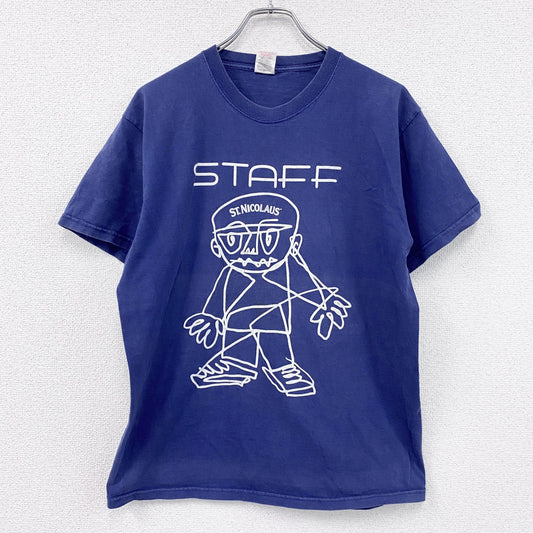 FRUIT OF THE LOOM　ST.NICOLAUS　聖ニコラウス　半袖Tシャツ　紺　ネイビー　Lサイズ