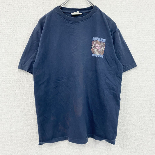 90s～　Weird fish　半袖プリントTシャツ　グラフィックT　ヴィンテージ　紺　ネイビー　Sサイズ