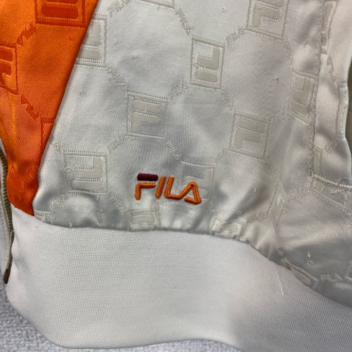 FILA　フィラ　長袖スウェット　フルジップ　ジャージ　白　ホワイト　Ｍサイズ