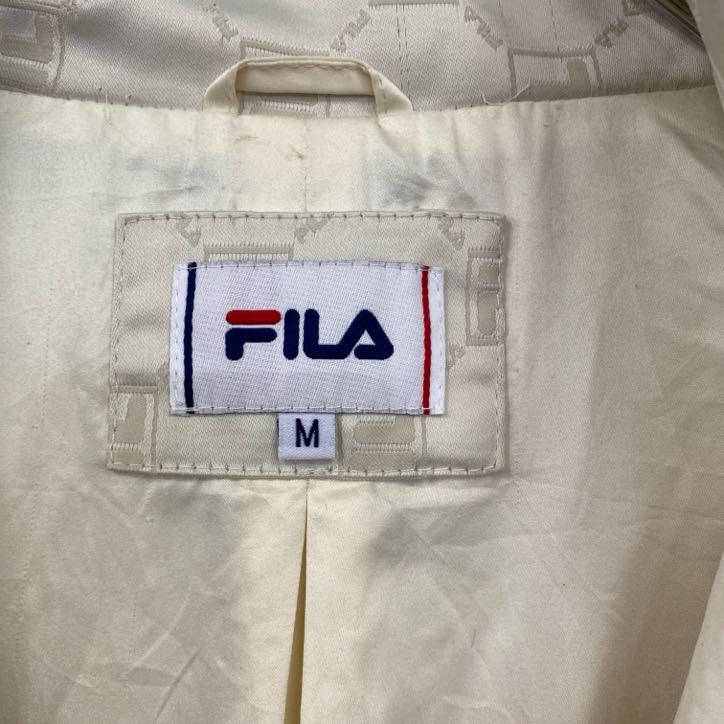 FILA　フィラ　長袖スウェット　フルジップ　ジャージ　白　ホワイト　Ｍサイズ