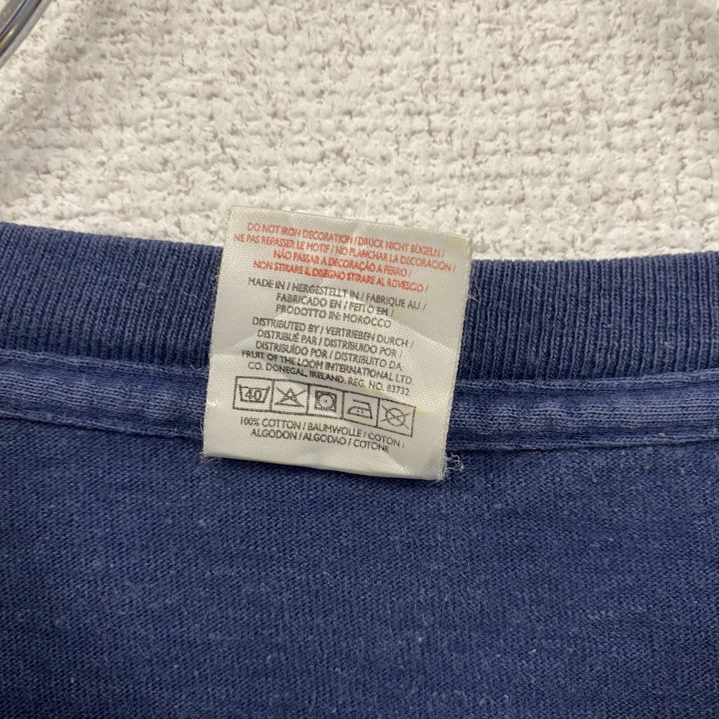 FRUIT OF THE LOOM　ST.NICOLAUS　聖ニコラウス　半袖Tシャツ　紺　ネイビー　Lサイズ