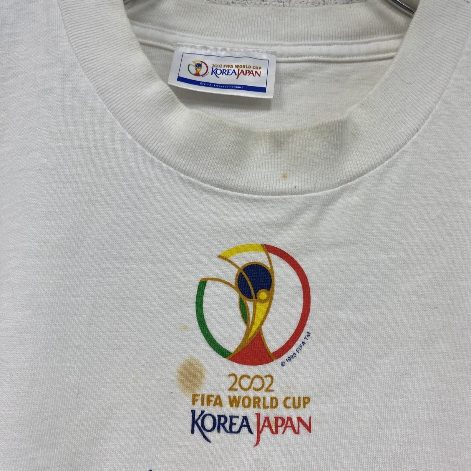 00s　FIFA WORLD CUP　日韓ワールドカップ　半袖プリントTシャツ　ヴィンテージ　白　ホワイト