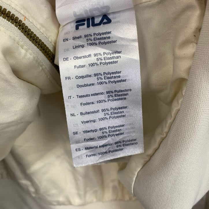 FILA　フィラ　長袖スウェット　フルジップ　ジャージ　白　ホワイト　Ｍサイズ