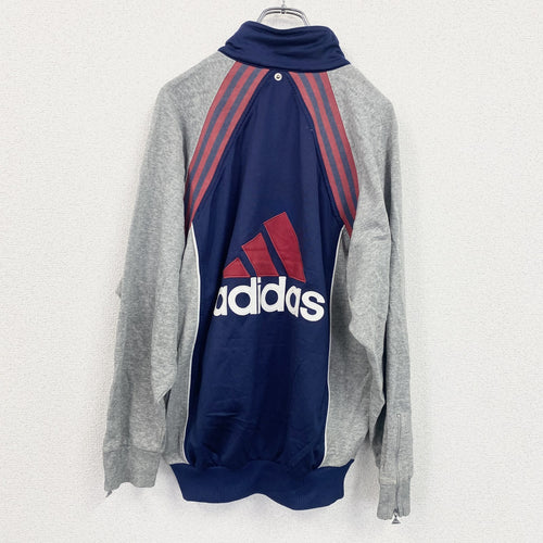 90s　adidas　アディダス　トラックジャケット/ジャージ　ヴィンテージ　ネイビー　グレー　Sサイズ
