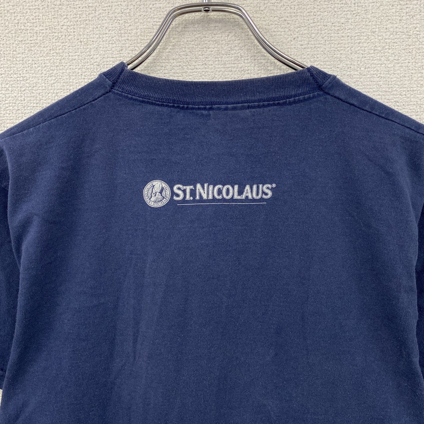 FRUIT OF THE LOOM　ST.NICOLAUS　聖ニコラウス　半袖Tシャツ　紺　ネイビー　Lサイズ