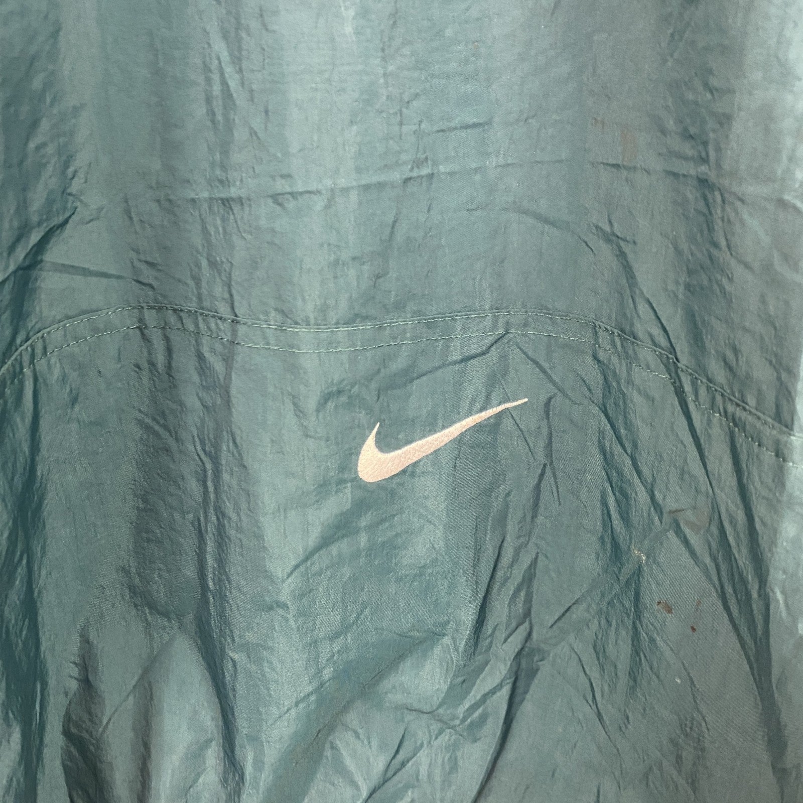 90s　NIKE　ナイキ　プルオーバーナイロンジャケット　ヴィンテージ　緑　グリーン　XXLサイズ