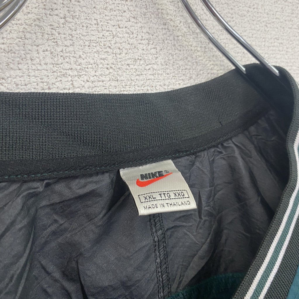 90s　NIKE　ナイキ　プルオーバーナイロンジャケット　ヴィンテージ　緑　グリーン　XXLサイズ