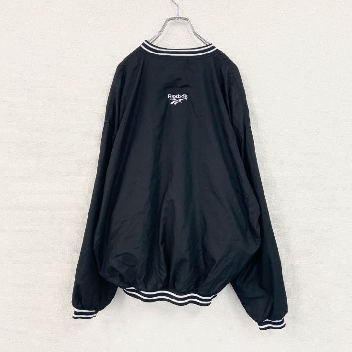 90s～　Reebok　リーボック　プルオーバージャケット　ヴィンテージ　IOWA　黒　ブラック　XXLサイズ