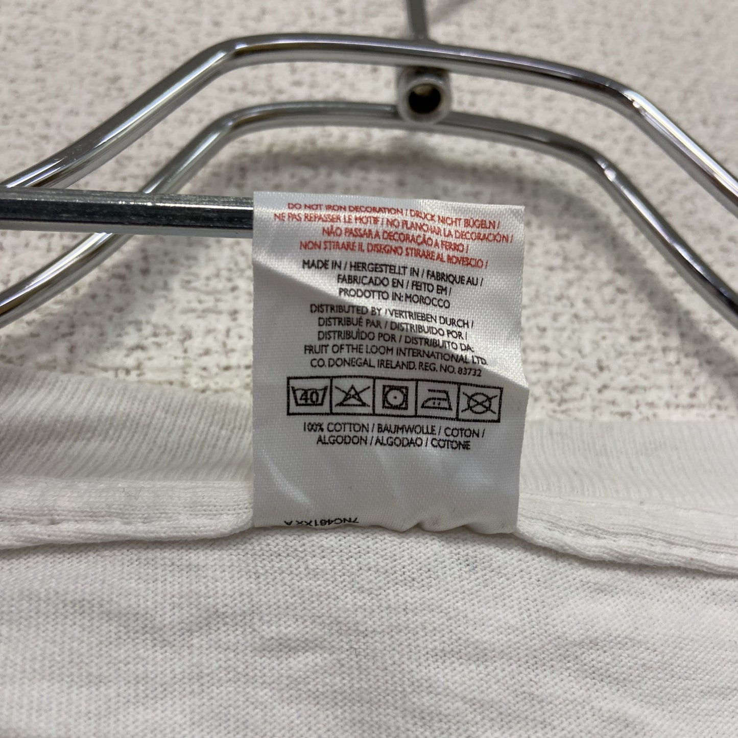FRUIT OF THE LOOM　フルーツオブザルーム　半袖プリントTシャツ　CGT　白　ホワイト　XLサイズ