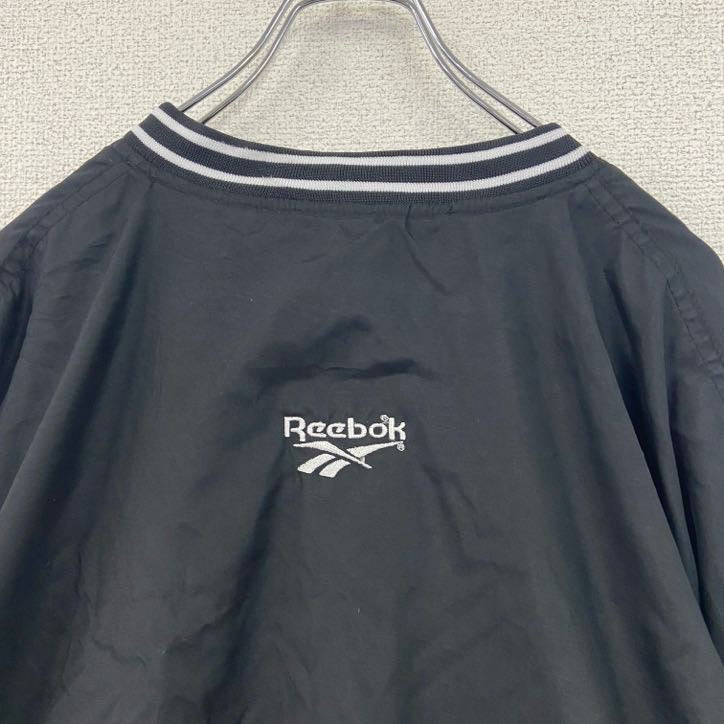 90s～　Reebok　リーボック　プルオーバージャケット　ヴィンテージ　IOWA　黒　ブラック　XXLサイズ