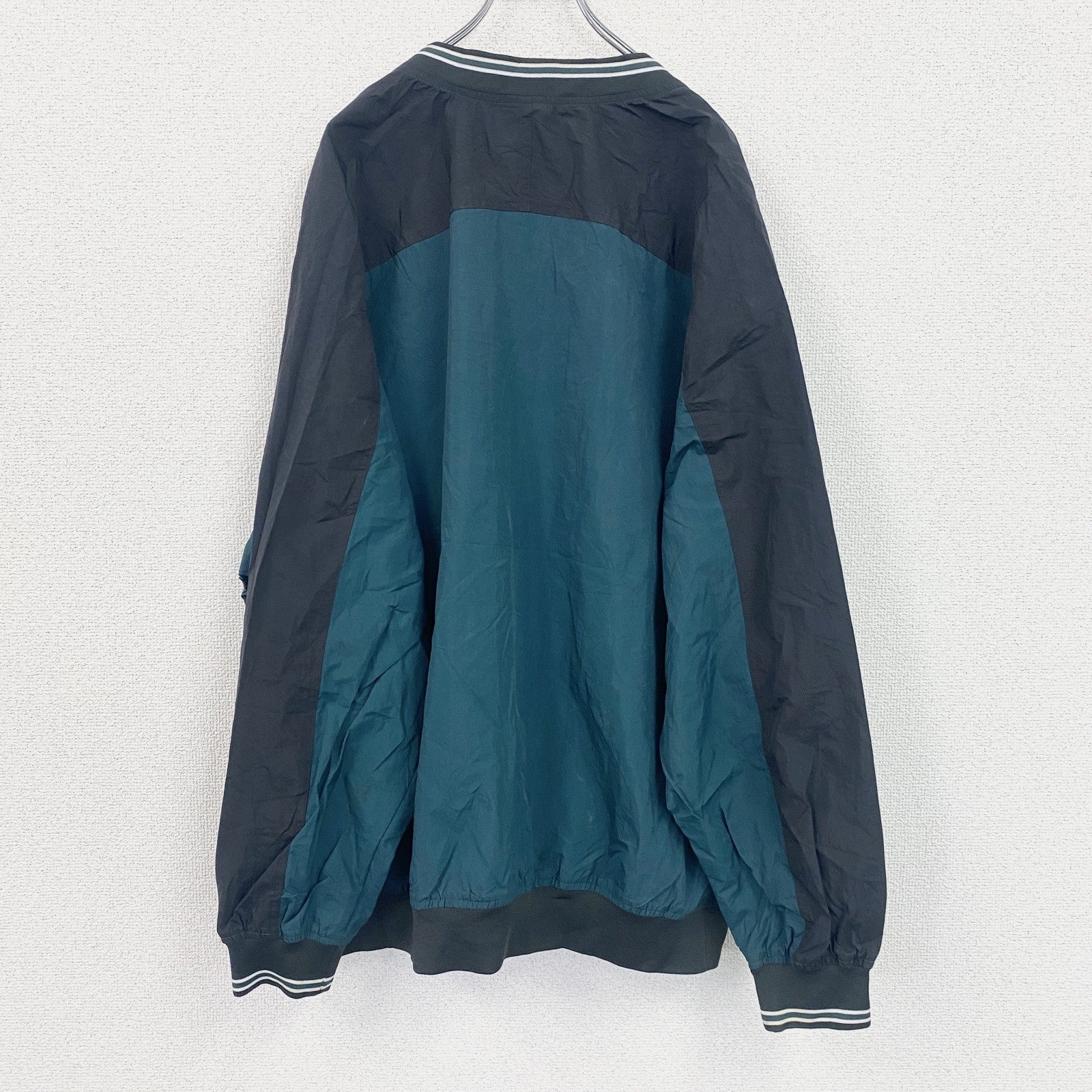 90s　NIKE　ナイキ　プルオーバーナイロンジャケット　ヴィンテージ　緑　グリーン　XXLサイズ
