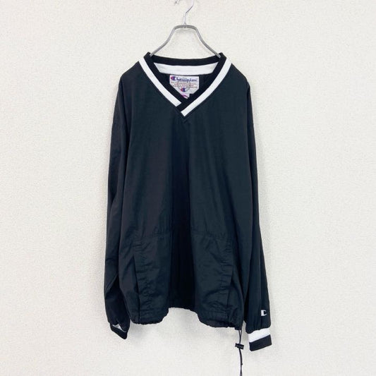 Champion　チャンピオン　ナイロンジャケットプルオーバー　黒　ブラック　Lサイズ