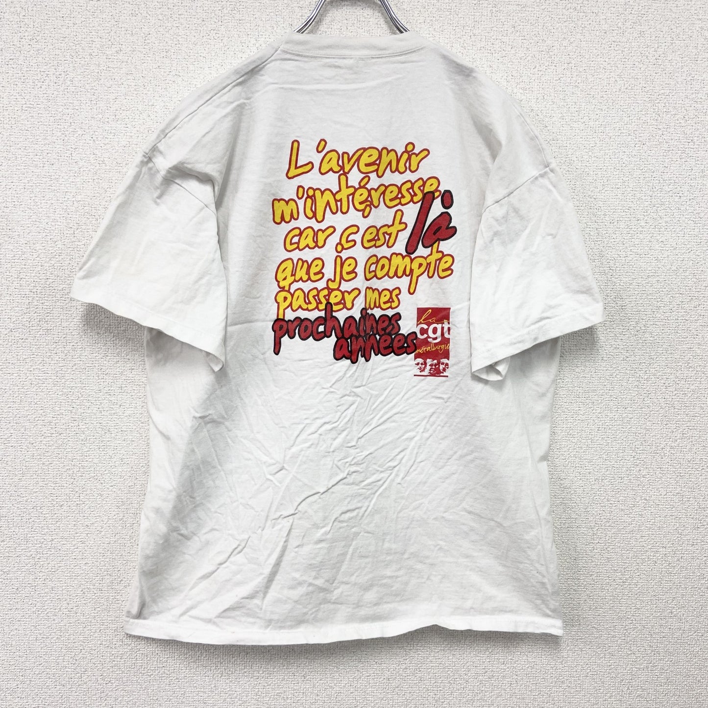 FRUIT OF THE LOOM　フルーツオブザルーム　半袖プリントTシャツ　CGT　白　ホワイト　XLサイズ