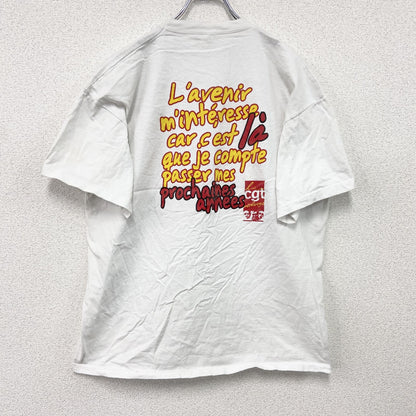 FRUIT OF THE LOOM　フルーツオブザルーム　半袖プリントTシャツ　CGT　白　ホワイト　XLサイズ