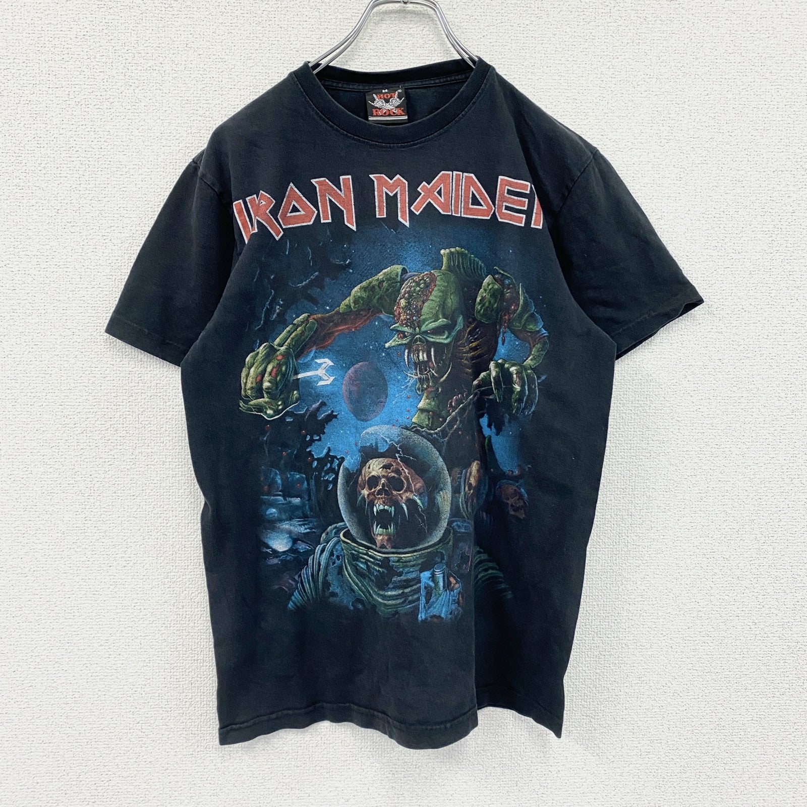 HOT ROCK　IRON MAIDEN　アイアンメイデン　バンドT　半袖プリントTシャツ　黒　ブラック　Mサイズ
