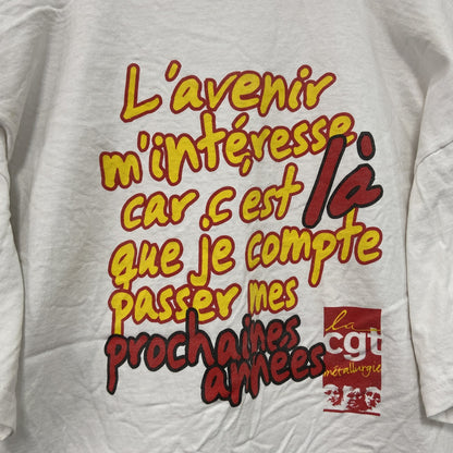 FRUIT OF THE LOOM　フルーツオブザルーム　半袖プリントTシャツ　CGT　白　ホワイト　XLサイズ