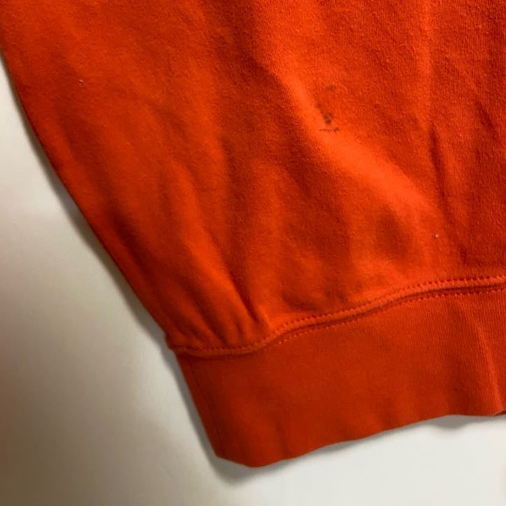古着 used　RALPH LAUREN ラルフローレン　ポロ ゴルフ　オレンジ　長袖ハーフジップスウェット　ハイネック　Mサイズ