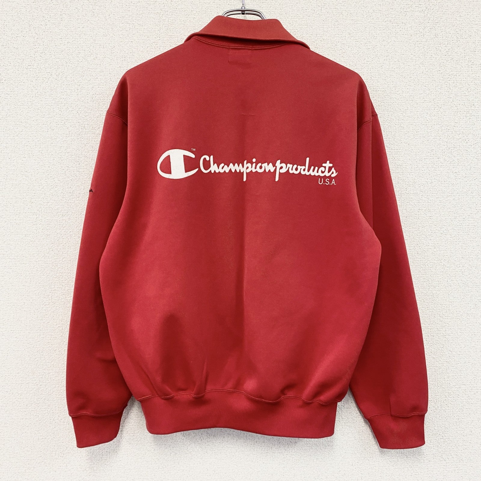 ～90s　Champion　チャンピオン　トラックジャケット/ジャージ　ヴィンテージ　赤　レッド　Oサイズ　Oサイズ