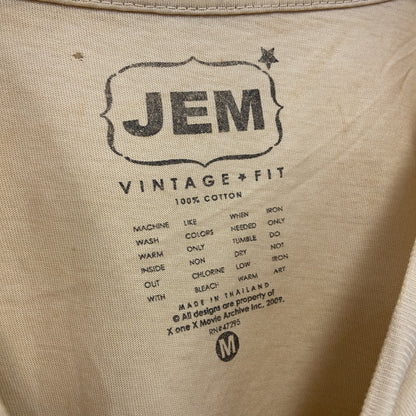 JEM VINTAGE FIT　BRUCELEE　ブルースリー　半袖プリントTシャツ　ベージュ　Mサイズ