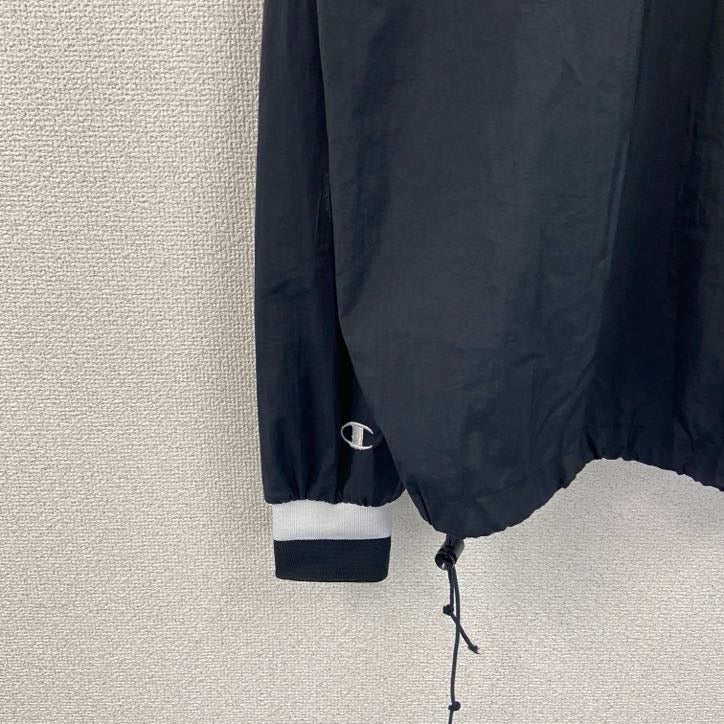 Champion　チャンピオン　ナイロンジャケットプルオーバー　黒　ブラック　Lサイズ